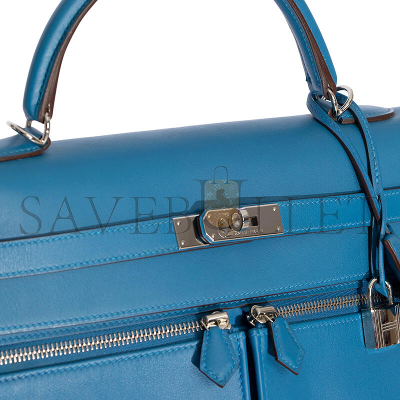H**me5 master kelly lakis 35 blue hydra swift palladium hardware (35*24*12cm)
